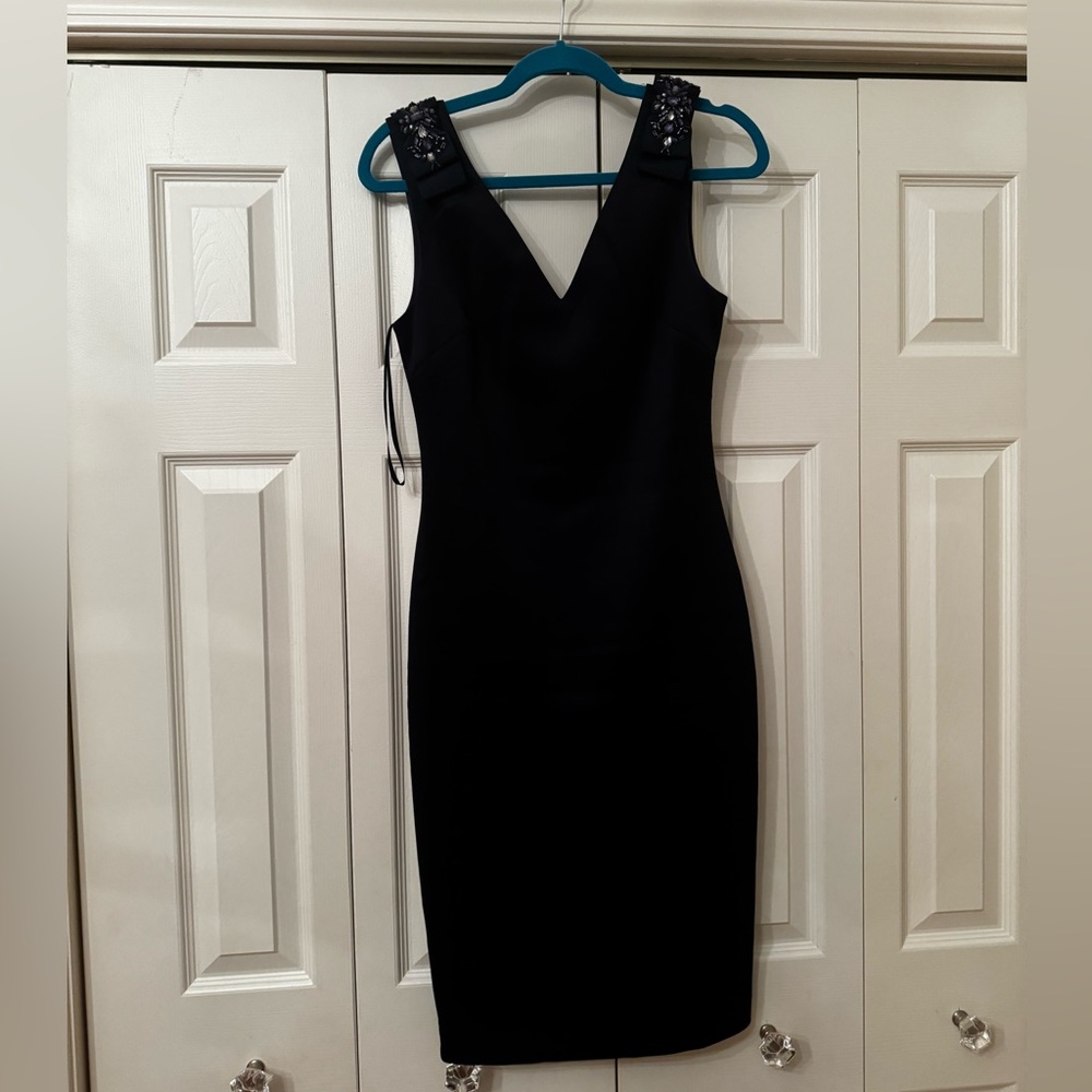 Ted Baker Belliah Navy Midi Dress Size UK 2